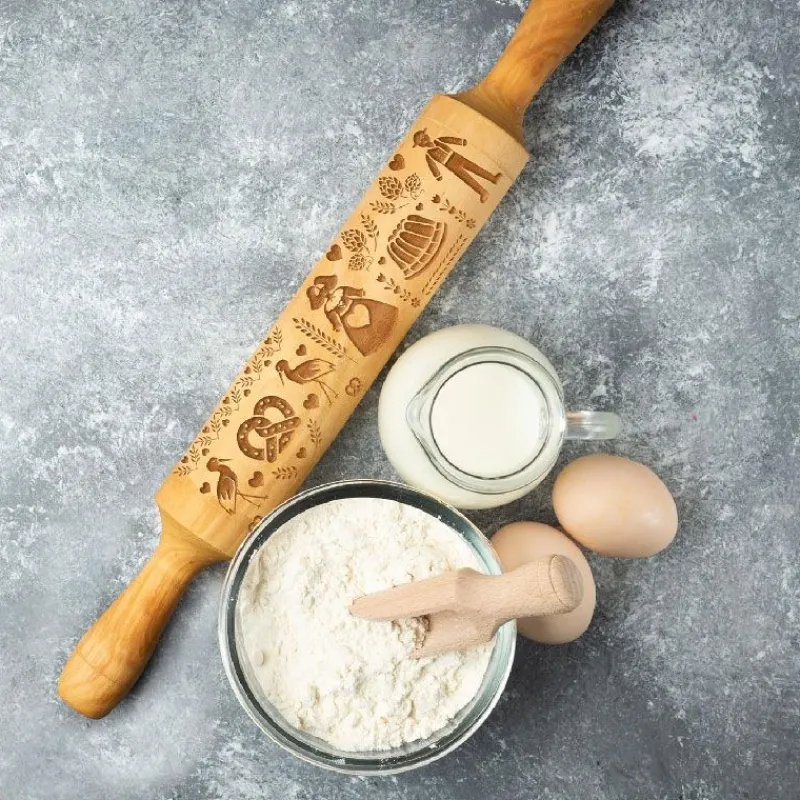 Sale Cerf Dellier Rouleau en bois à empreintes Alsace