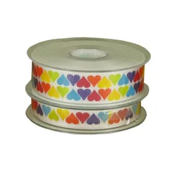 New Cerf Dellier Ruban blanc coeurs (20 m)