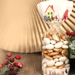 Sale Cerf Dellier Sachets polypro Village de Noël 10 x 22 cm (x5)