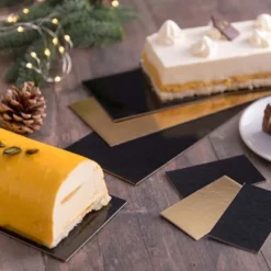 Clearance Cerf Dellier Semelles à bûche carton or, bords droits (x50)