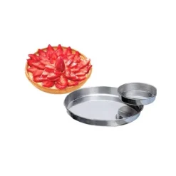 Clearance Cerf Dellier Tourtière lisse en fer blanc avec fond fixe