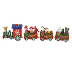 Sale Cerf Dellier Train de Noël en bois sur pique